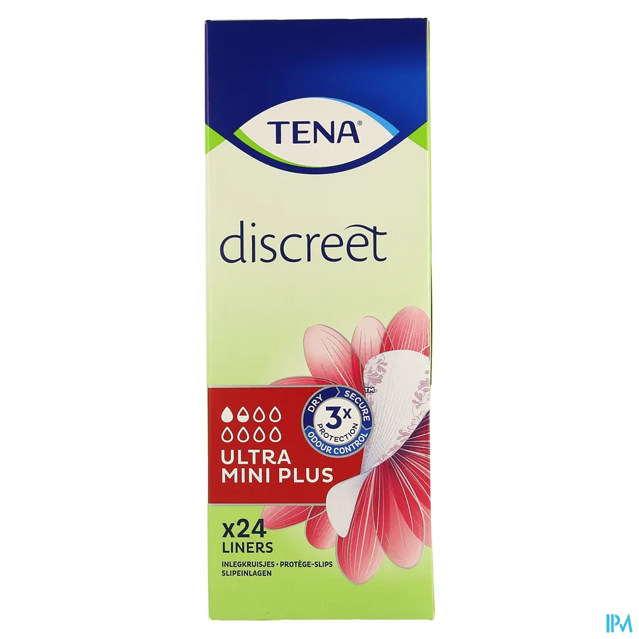 packshot van TENA Discreet Ultra Mini Plus 24 stuks