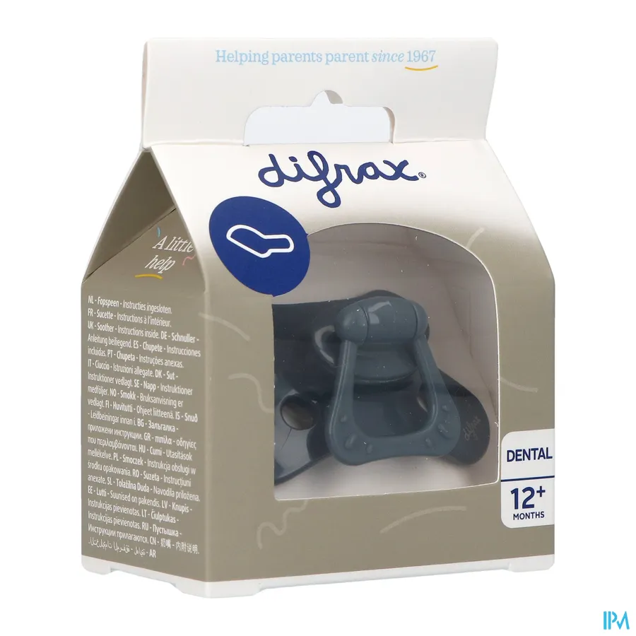packshot van Difrax Fopspeen Dental Semi Filled +12m