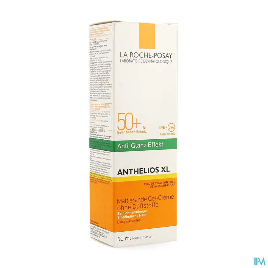 packshot van La Roche-Posay Anthelios XL Gel-Crème Dry Touch zonder Parfum SPF50+ 50 ml