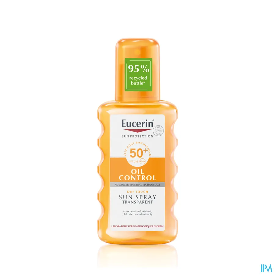 packshot van Eucerin Oil Control Sun Spray Transparent SPF50+ 200 ml