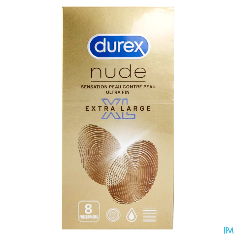 packshot van Durex Nude -Extra Large- voor Huid-op-Huid Gevoel 10 Extra Dunne Condooms