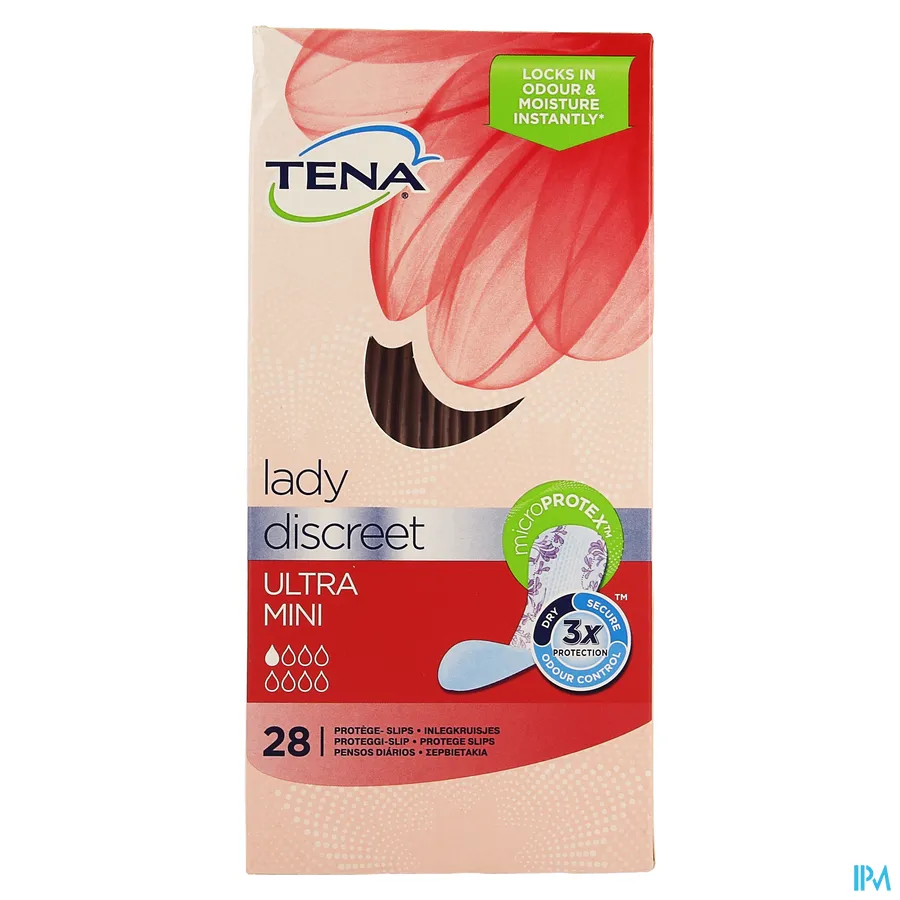 packshot van TENA Discreet Ultra Mini 28 stuks