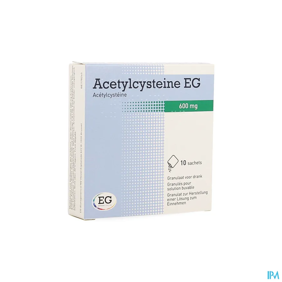 packshot van Acetylcysteïne EG 600 mg 10 Zakjes