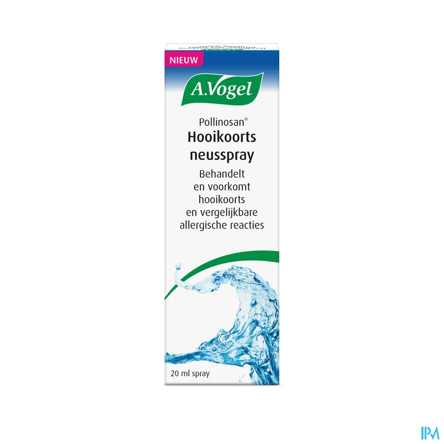 packshot van A. Vogel Pollinosan Hooikoorts Neusspray -voor Behandeling en Preventie van Hooikoorts en Vergelijkbare Allergische Reacties- Flacon 20 ml
