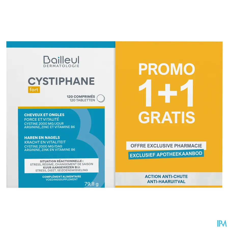 packshot van Cystiphane 120 Tabletten Duo Pack 1+1 Gratis