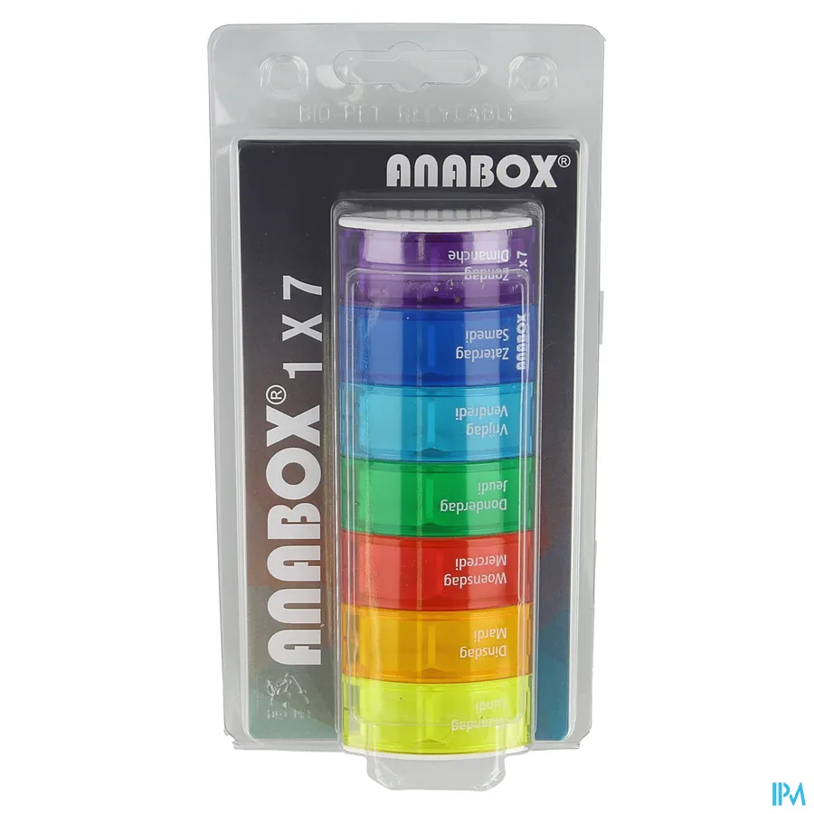 packshot van Anabox 7-In-1 Rainbow Pillendoos 1 stuk