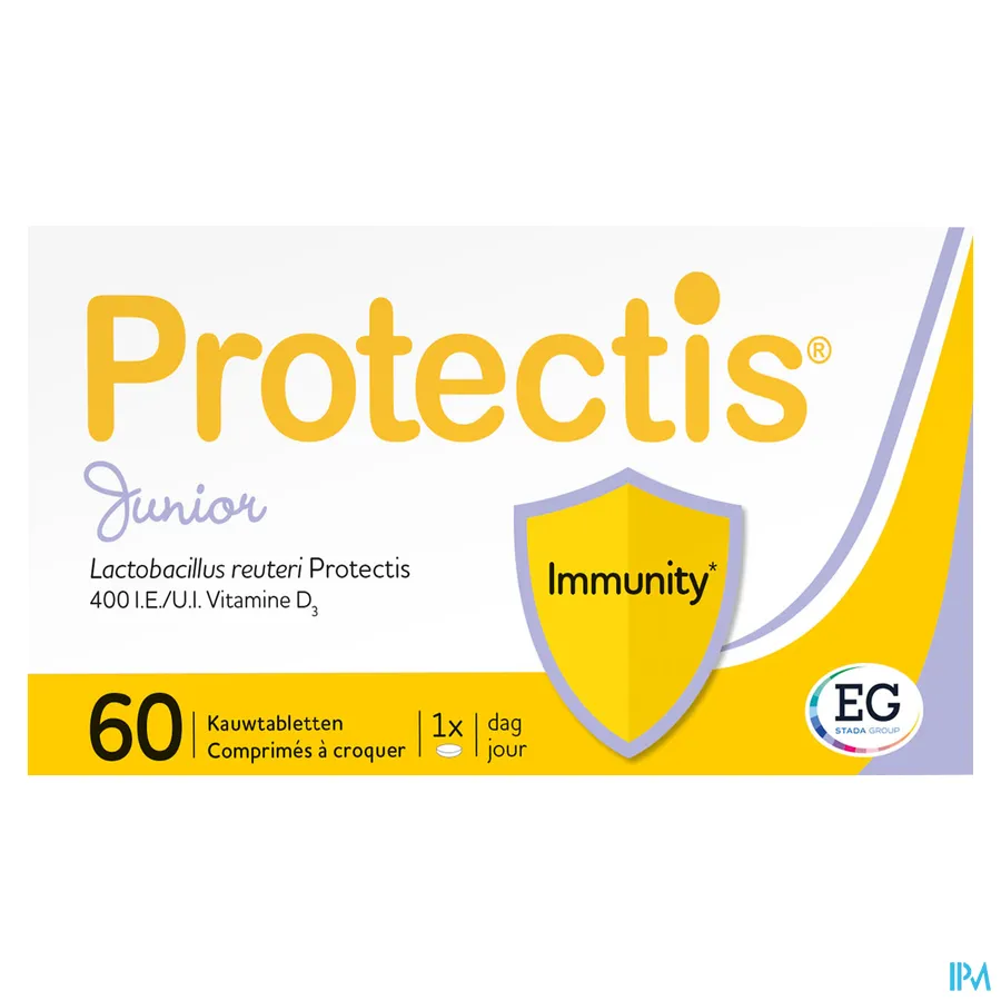 packshot van Protectis Junior voor Immuunsysteem 60 Kauwtabletten