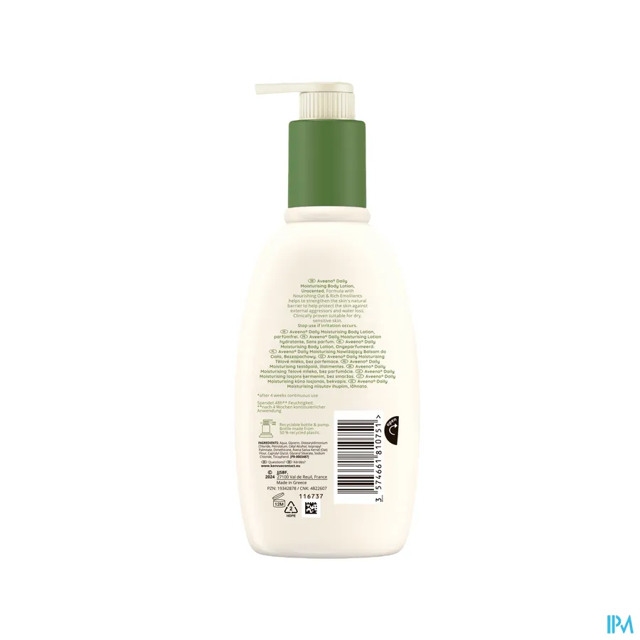 packshot van Aveeno Daily Moisturising Body Lotion 300 ml