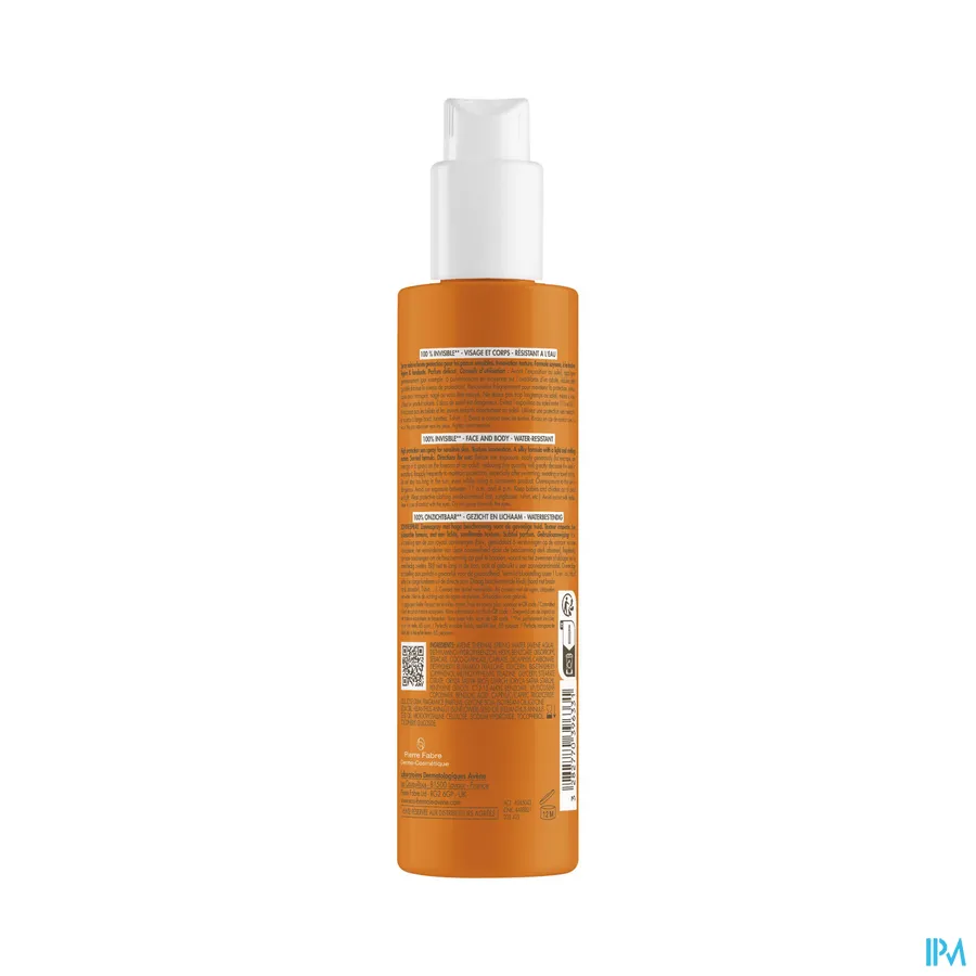 productshot van Avène Zonnespray SPF 50 200 ml
