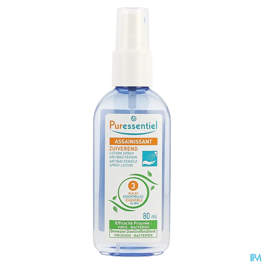 packshot van Puressentiel Zuiverende Antibacteriële Spray Lotion 80 ml