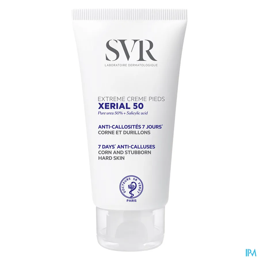 productshot van SVR Xérial 50 Extrême Voetcrème met 50% Ureum voor Eeltplekken, Verhardingen en Ruwheden 50 ml