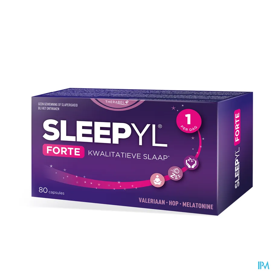packshot van Sleepyl Forte 80 capsules