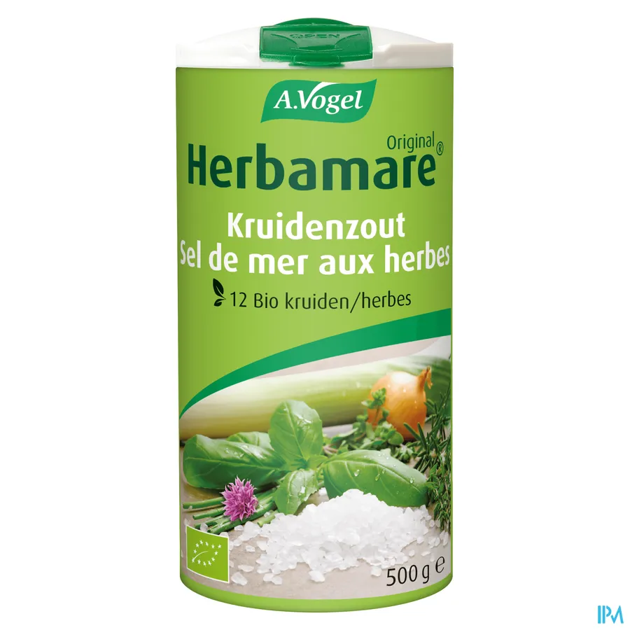 packshot van A. Vogel Herbamare Zeezout met Biologische Kruiden en Groenten 500 g