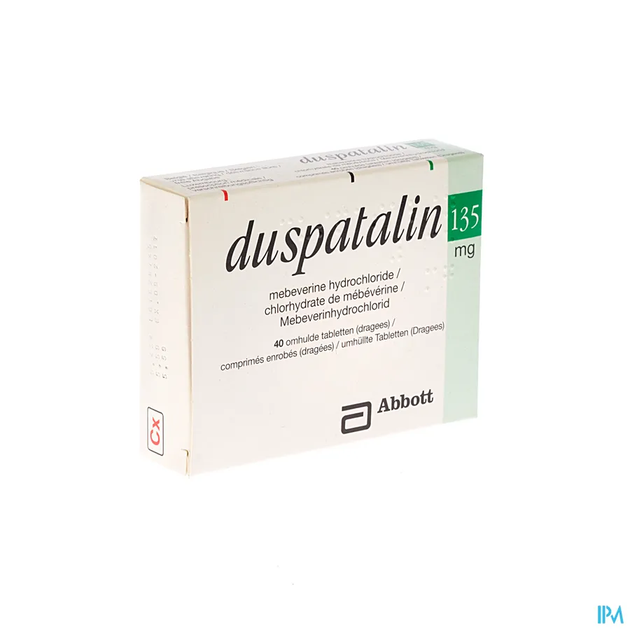 packshot van Duspatalin 135 mg 40 Tabletten