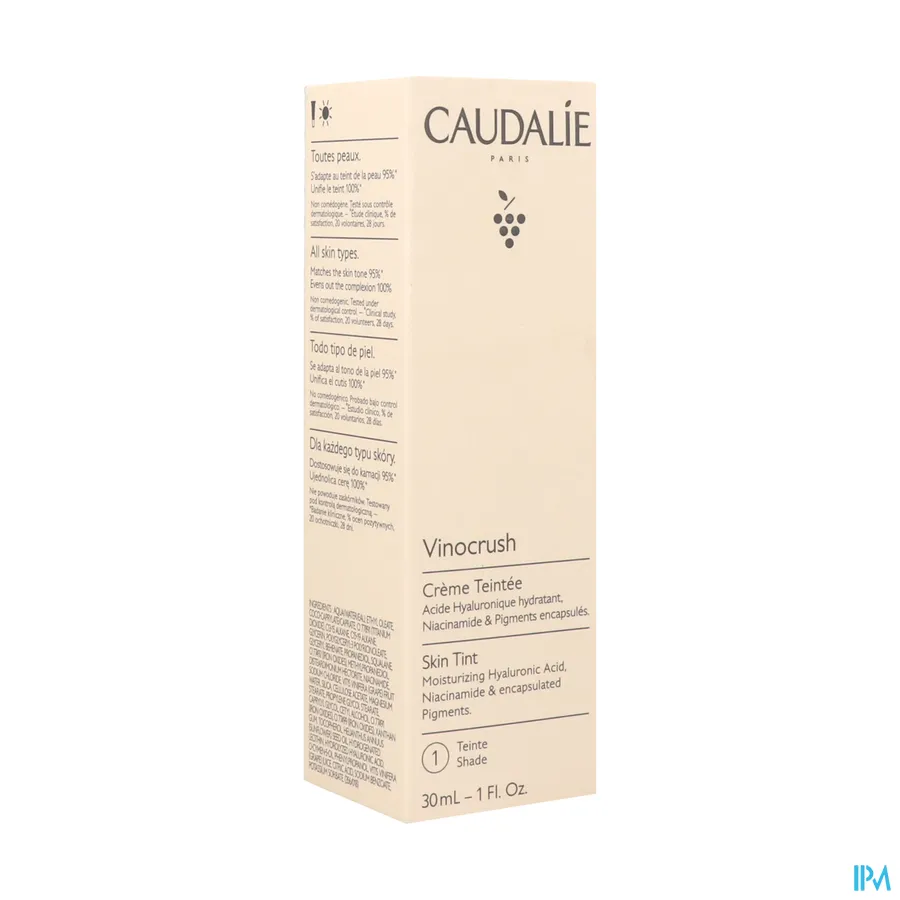 packshot van Caudalie Vinocrush Getinte Crème 30 ml Tint 1
