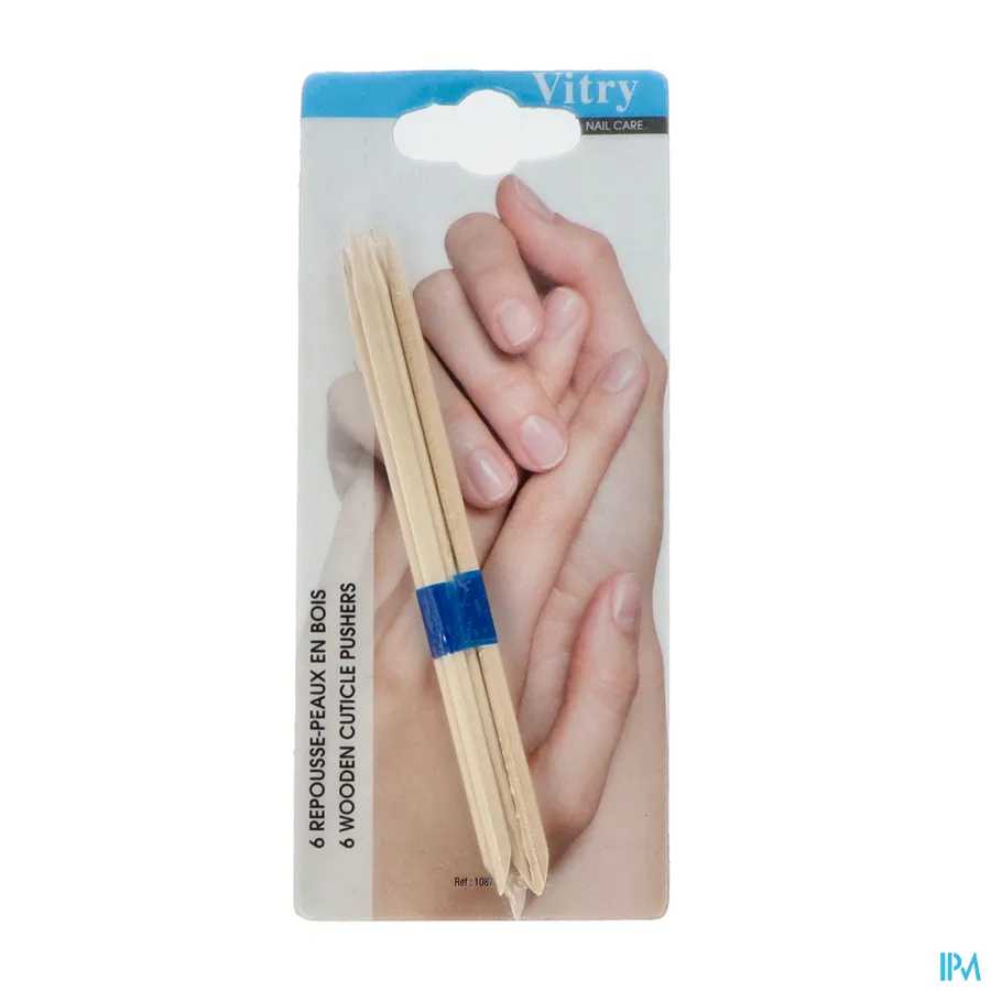 packshot van Vitry Nagelriemvelletjesduwer in Hout 6 Stuks