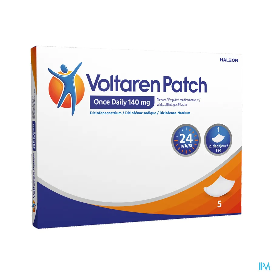 packshot van Voltaren Patch 140mg Once Daily Pleister 5