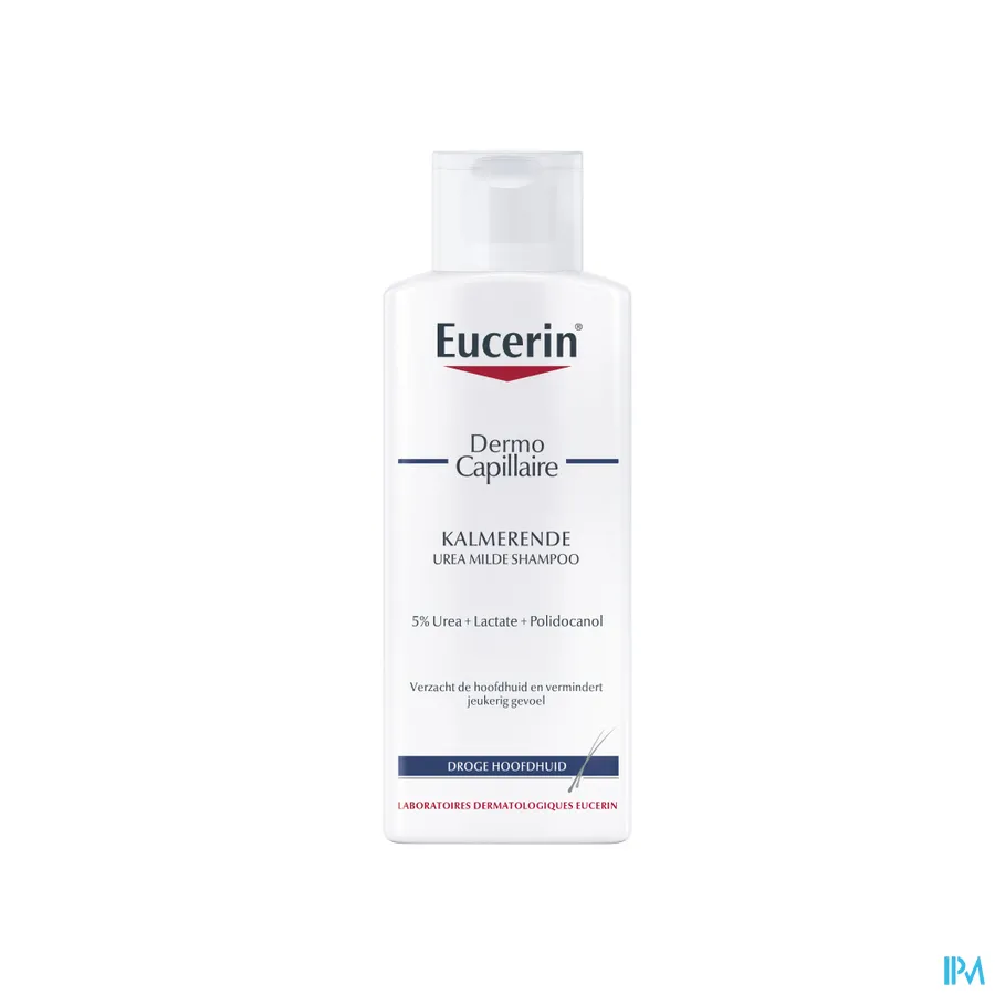 packshot van Eucerin DermoCapillaire Kalmerende Urea Shampoo 250 ml