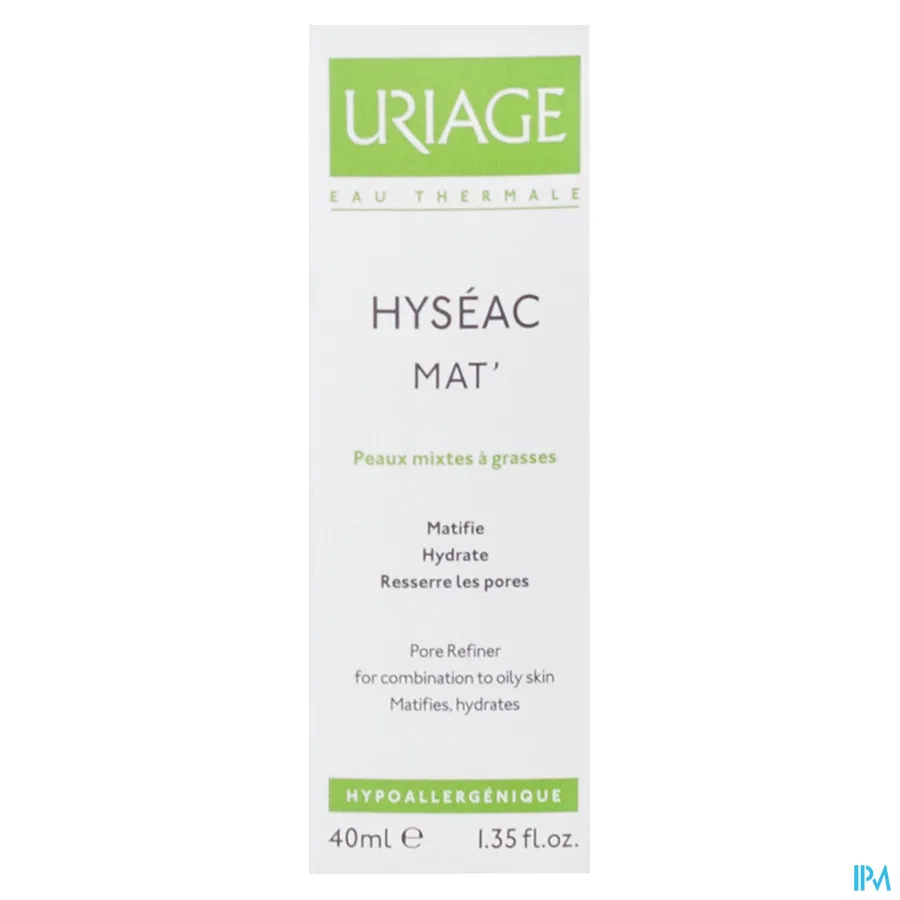 packshot van Uriage Hyséac Mat' 40 ml