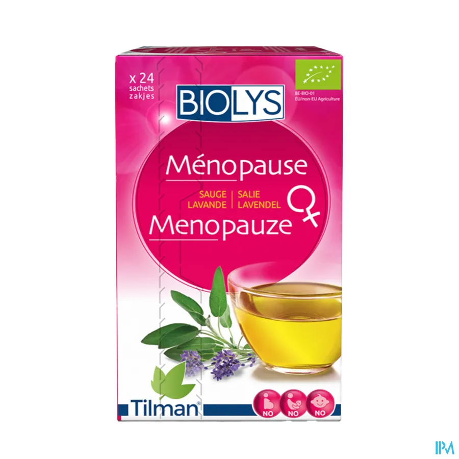 packshot van Tilman Biolys Menopauze Salie-Lavendel 24 zakjes