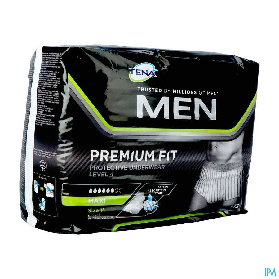 packshot van TENA Men Premium Fit Protective Underwear Maxi S/M - 12 stuks