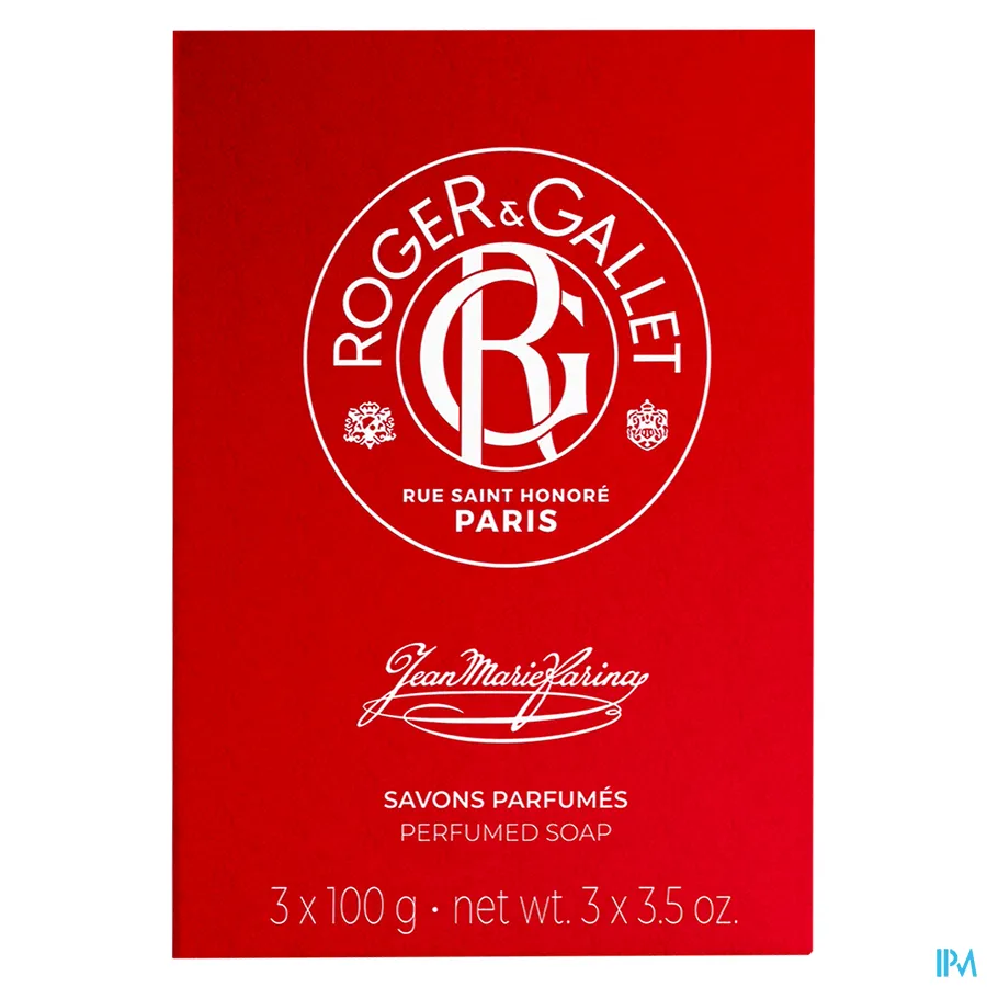 packshot van Roger & Gallet Jean Marie Farina Trio Geschenkset 3 x 100 g