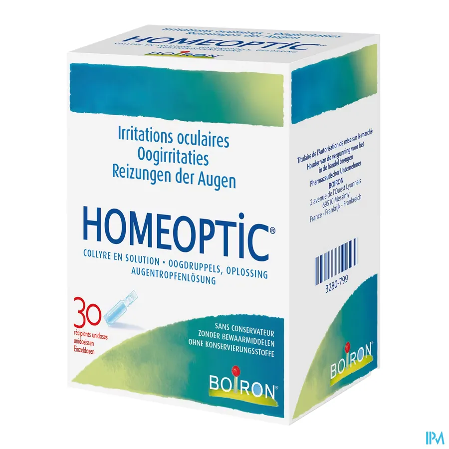packshot van Boiron Homeoptic Oogdruppels 30 x 0,4 ml