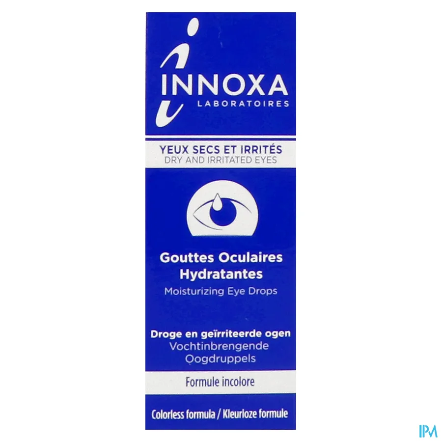 packshot van Innoxa Oogdruppels Kleurloze Formule (Droge & Geïrriteerde Ogen) 10 ml