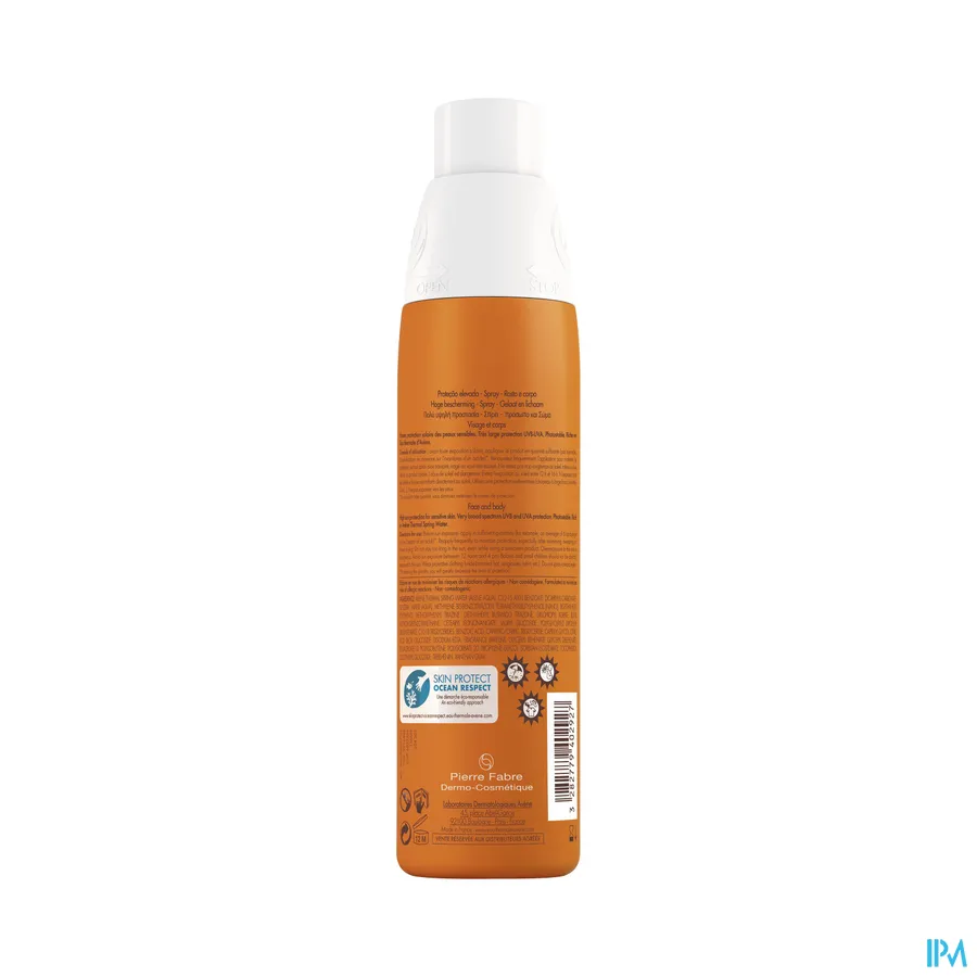productshot van Avène Waterbestendige Zonnespray met SPF 30 zonder Wit Effect 200 ml