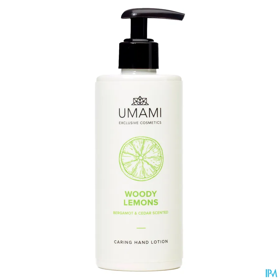 packshot van Umami Woody Lemons Bergamot & Ceder Hand Lotion 300 ml