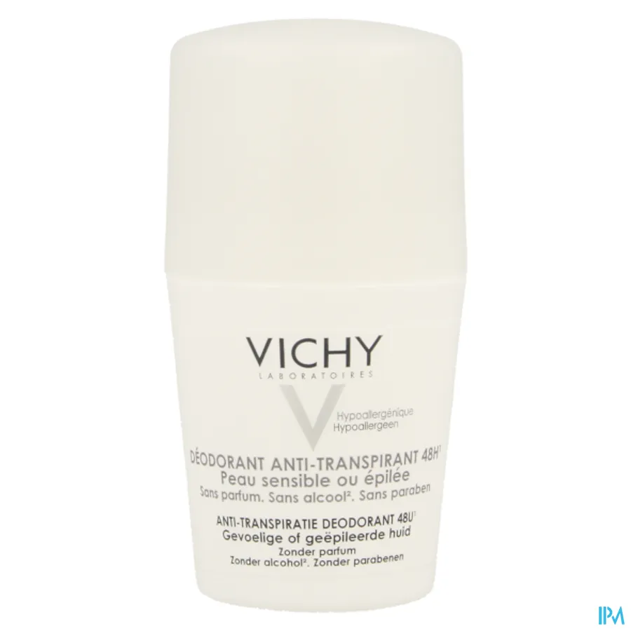 packshot van Vichy Deo Roller 48u Gevoelige Huid 50 ml