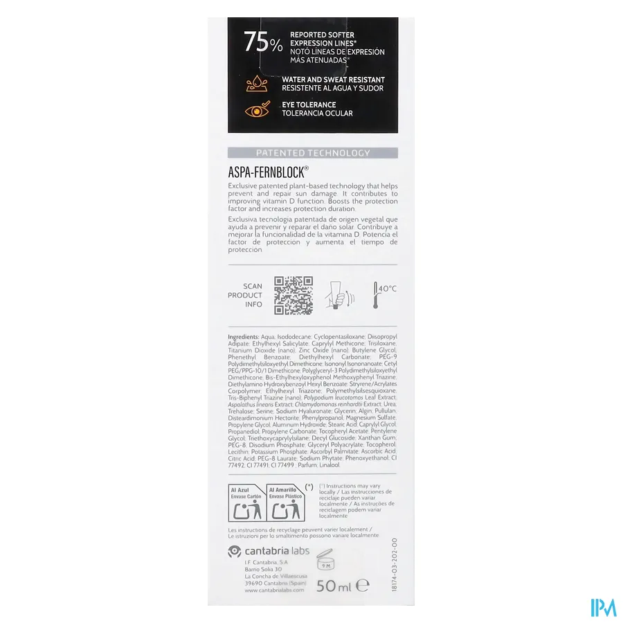 packshot van Heliocare 360° Age Active Fluid SPF50 Tube 50 ml