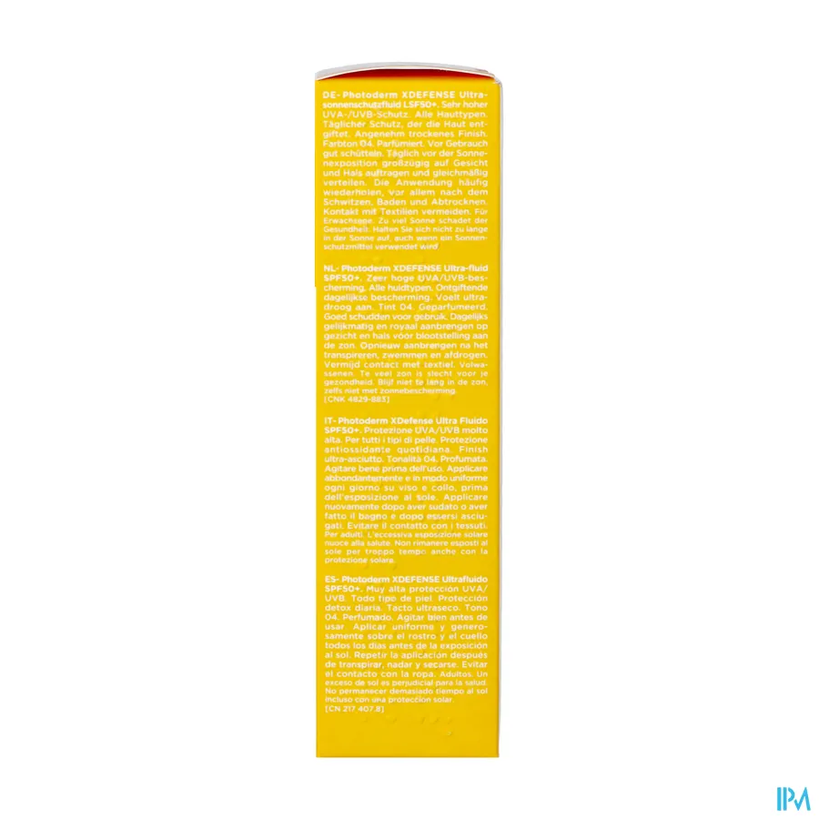 packshot van Bioderma Photoderm XDefense Ultra-Fluid SPF 50+ 40 ml Shade 04