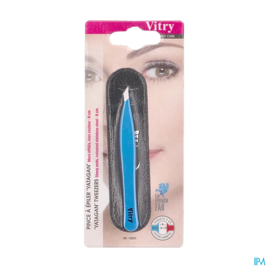 packshot van Vitry Epileerpincet met Schuine Ultrafijne Top Gekleurd