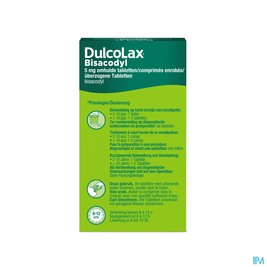 packshot van Dulcolax 5mg 40 dragees