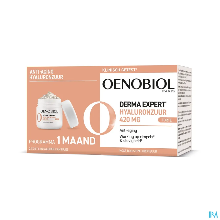 packshot van Oenobiol Derma Expert Hyaluronzuur 420 mg 2 x 30 capsules