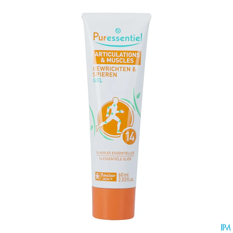 productshot van Puressentiel Gel voor Gewrichten en Spieren met 14 Essentiële Oliën 60 ml