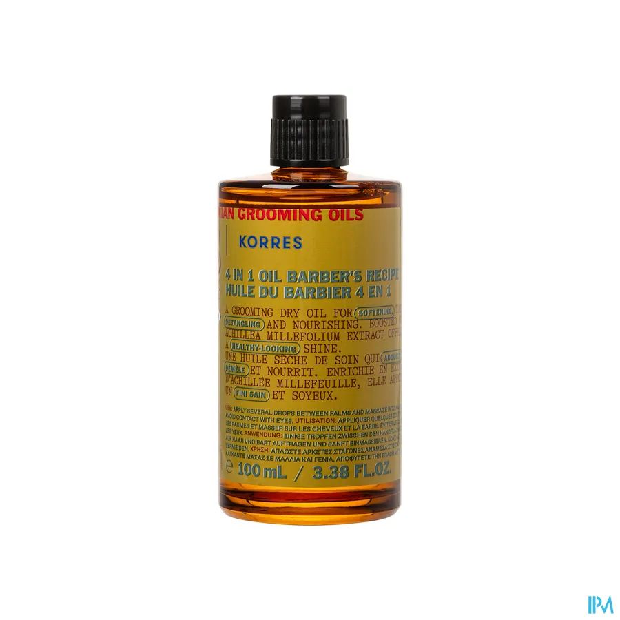 packshot van Korres Km Achillea Mens Grooming Oil 100ml