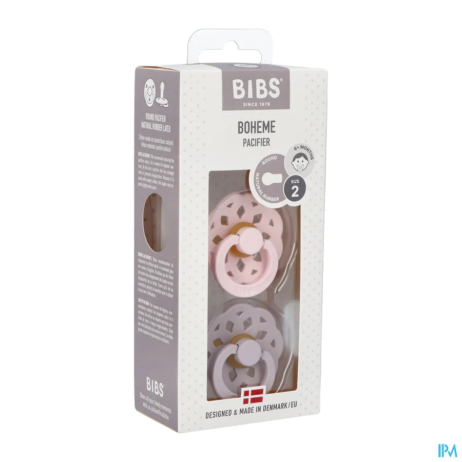 packshot van Bibs 2 Boheme Duo Blossom/ Lilac