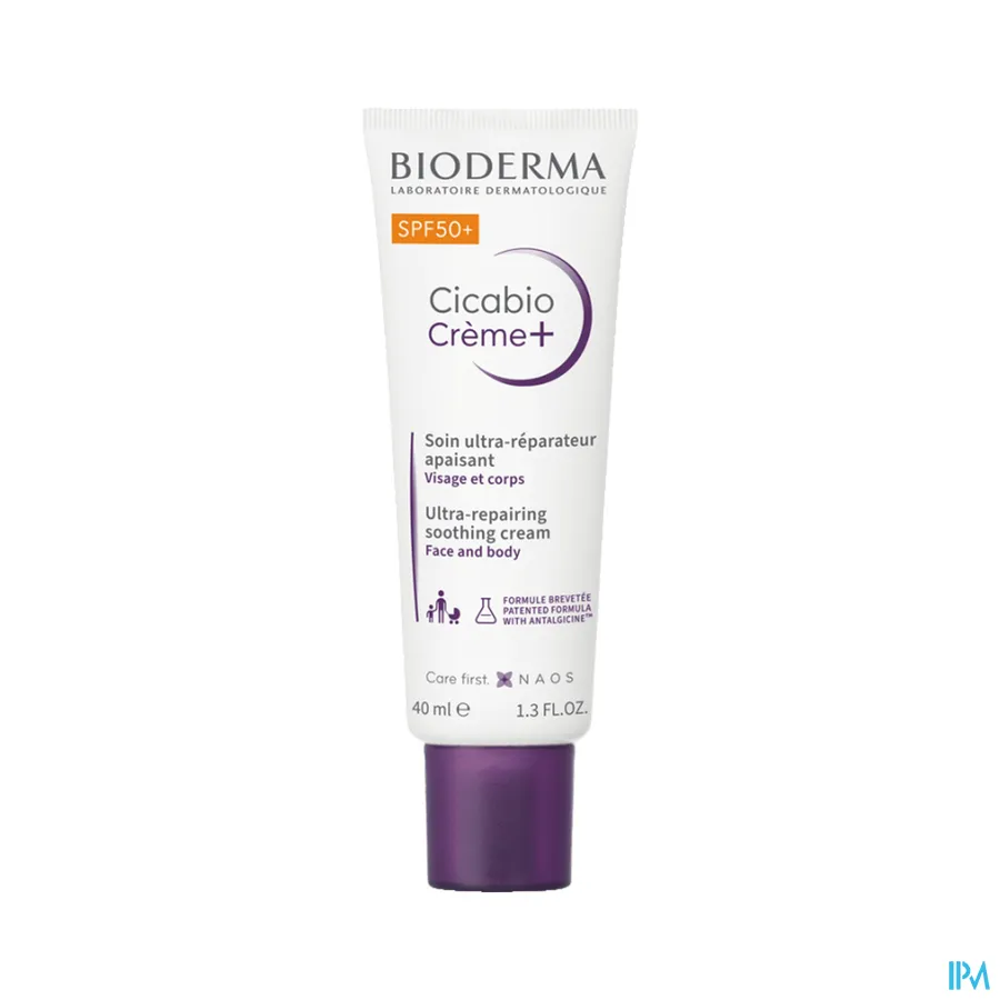 packshot van Bioderma Cicabio Crème+ SPF50+ 40 ml