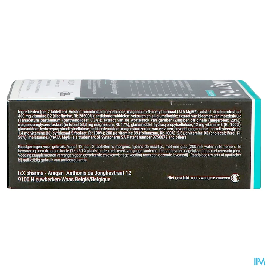 packshot van MegrixX 60 tabletten