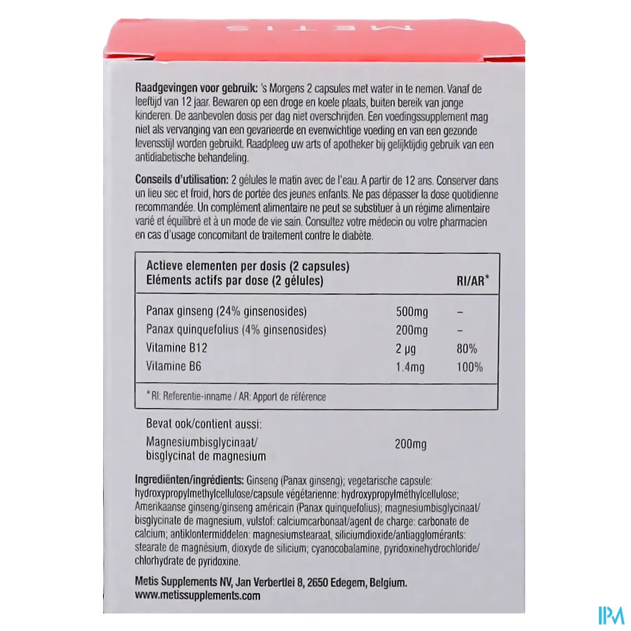 packshot van Metis Energy 06 Start Caps 60