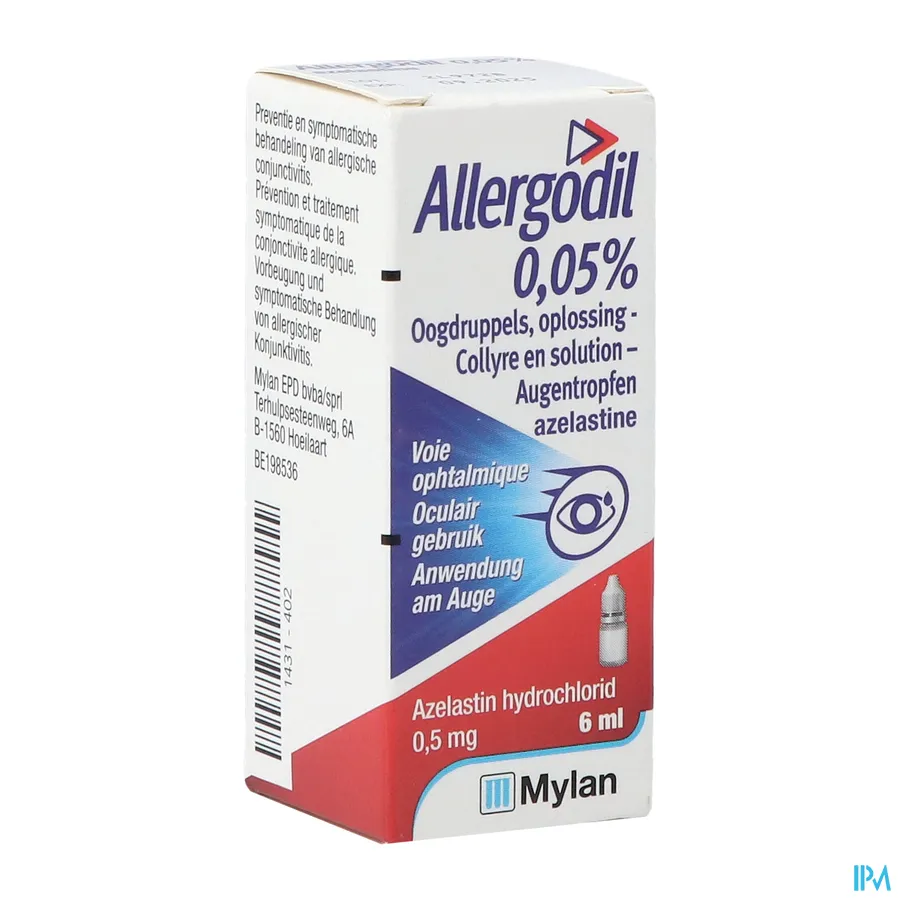 packshot van Allergodil Oogdruppels 6ml