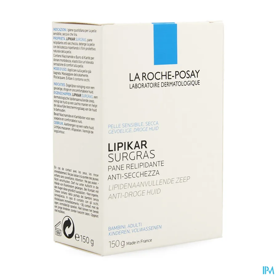 packshot van La Roche-Posay Lipikar Overvette Zeep 150 g