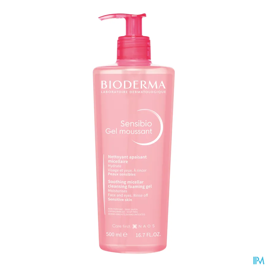 packshot van Bioderma Sensibio Schuimende Reinigingsgel 500 ml
