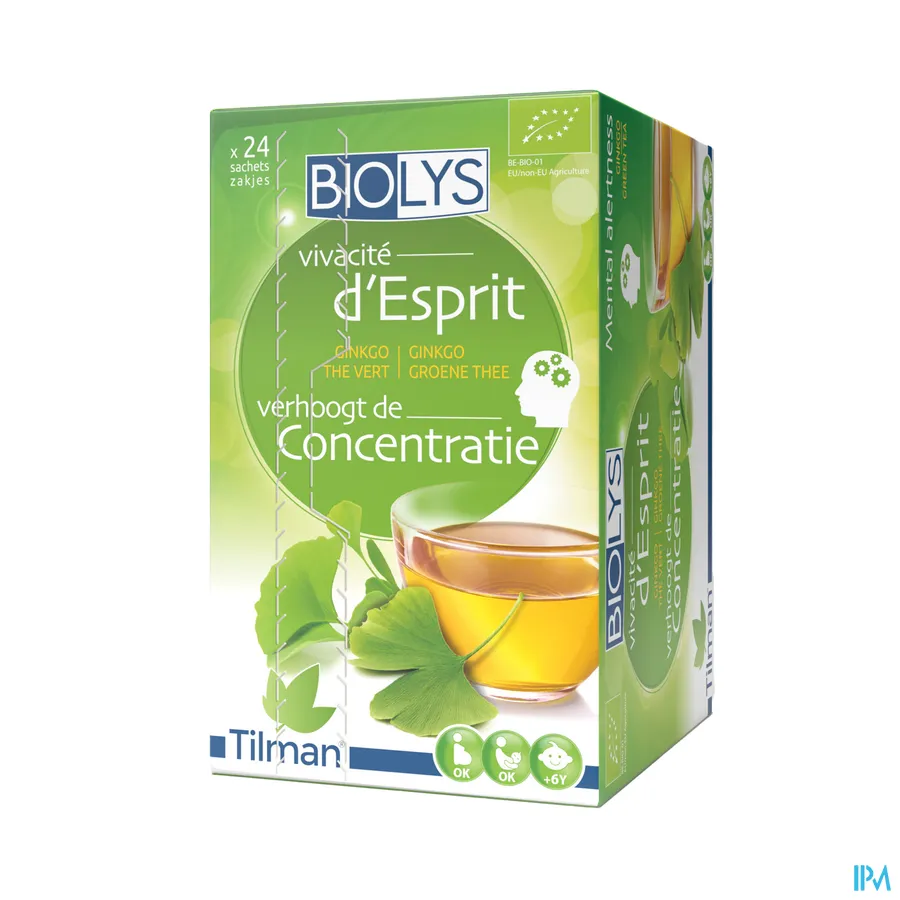 packshot van Tilman Biolys Concentratie Ginkgo-Groene Thee 24 zakjes