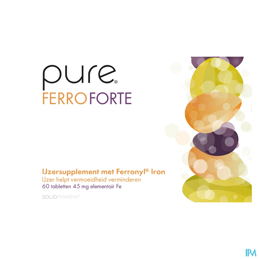 packshot van Pure Ferro Forte 60 tabletten