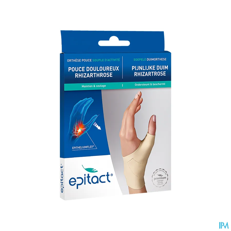 packshot van Epitact Soepele Proprioceptieve Orthese voor Pijnlijke Duim, Rhizartrose voor Linkerhand Large