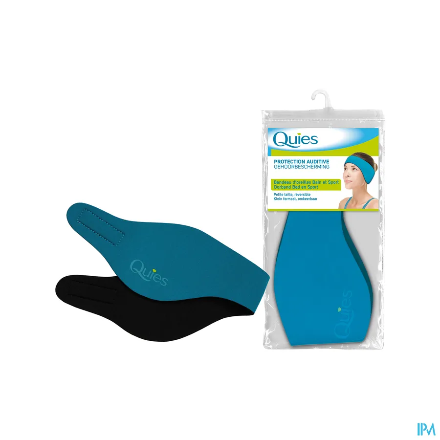 packshot van Quies Gehoorbescherming Oorband voor Bad en Sport in Groot Formaat en Omkeerbaar 1 Stuk