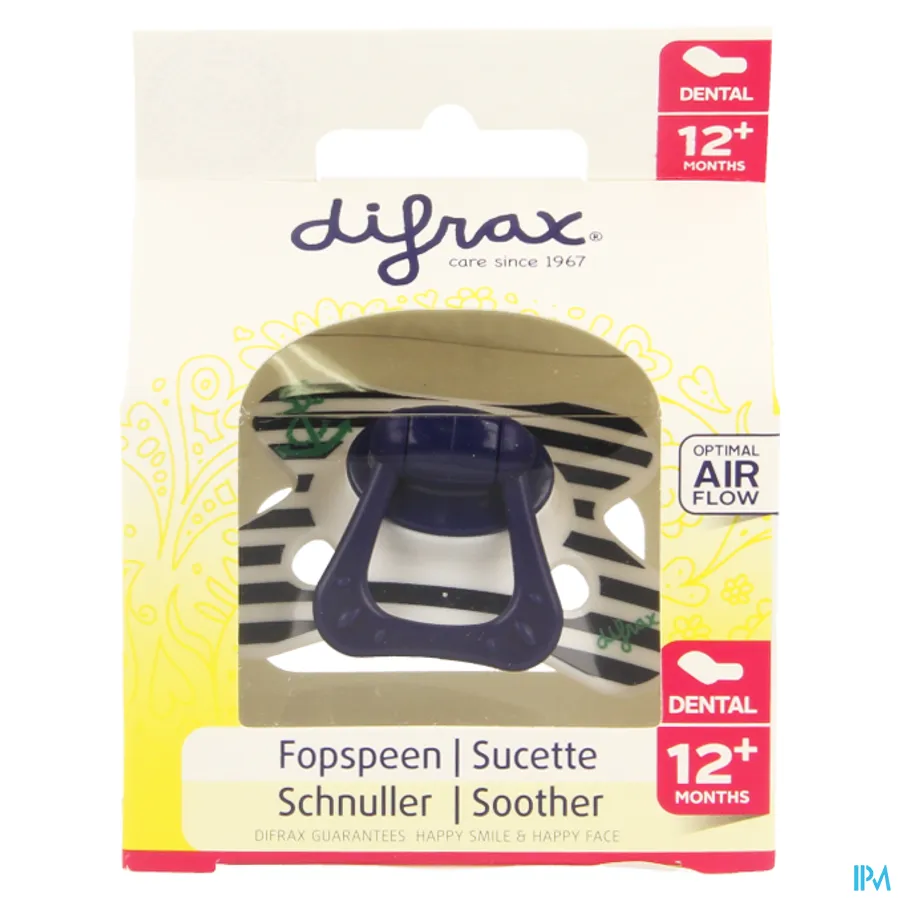 packshot van Difrax Fopspeen Dental Semi Filled Boy +12 m
